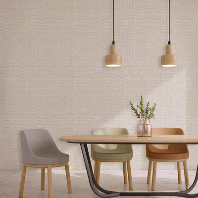 Cream Modern Geometric Shapes Wallpaper, Embossed Rich Textured Contemporary Wallcovering - Adawall -Houston Wallpaper Store - Walcoverings, Curtains & Wall Panels