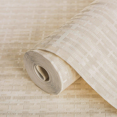 Cream Realistic Basket Weave Wallpaper, 3D Deep Embossed Premium Wallcovering - Adawall -Houston Wallpaper Store - Walcoverings, Curtains & Wall Panels