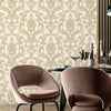 Cream Timeless Ornate Embossed Wallpaper, Fabric Like Rich Textured Luxury Wallcovering Design - Walloro High End Wallcoverings & More