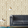 Cream Timeless Ornate Embossed Wallpaper, Fabric Like Rich Textured Luxury Wallcovering Design - Adawall -Houston Wallpaper Store - Walcoverings, Curtains & Wall Panels