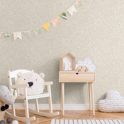 Cream White Plain Embossed Wallpaper, Home Wall Decor, Aesthetic Wallpaper, Textured Wallcovering Non-Adhesive- 41.7”W X 393”H - Adawall -Houston Wallpaper Store - Walcoverings, Curtains & Wall Panels