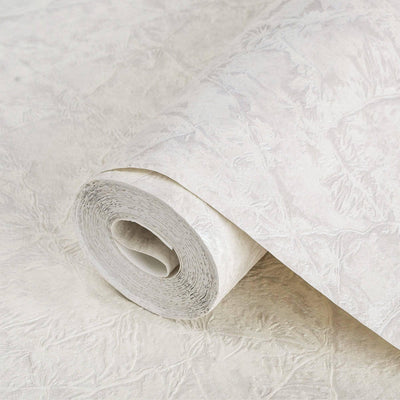 Cream White Plain Embossed Wallpaper, Home Wall Decor, Aesthetic Wallpaper, Textured Wallcovering Non-Adhesive- 41.7”W X 393”H - Adawall -Houston Wallpaper Store - Walcoverings, Curtains & Wall Panels