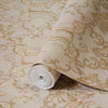 Damask Flocked Velvet Feel Wallpaper, Beige Deep 3D Embossed Quilted Texture Luxury Wallcovering, Non-Woven - Adawall -Houston Wallpaper Store - Walcoverings, Curtains & Wall Panels