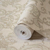 Damask Flocked Velvet Feel Wallpaper, Cream Deep 3D Embossed Quilted Texture Luxury Wallcovering, Non-Woven - Adawall -Houston Wallpaper Store - Walcoverings, Curtains & Wall Panels