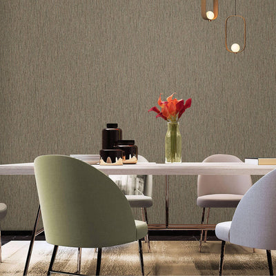 Dark Brown Thin Modern Striped Wallpaper, Deep Embossed Textured Modern Wallcovering - Adawall -Houston Wallpaper Store - Walcoverings, Curtains & Wall Panels