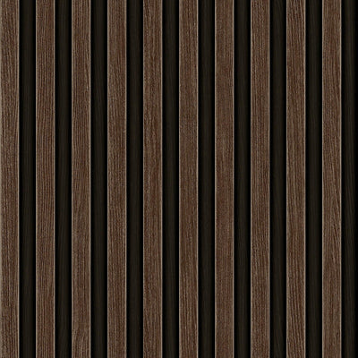 Dark Brown Wood Panel Look Wallpaper, 3D Embossed textured Wooden Pattern Wallcovering, Modern, Stylish - Adawall -Houston Wallpaper Store - Walcoverings, Curtains & Wall Panels