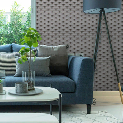 Dark Gray Embossed Cubic Geometric Wallpaper, Home Wall Decor, Aesthetic Wallpaper, Textured Wallcovering Non-Adhesive and Non-Peel - Adawall -Houston Wallpaper Store - Walcoverings, Curtains & Wall Panels