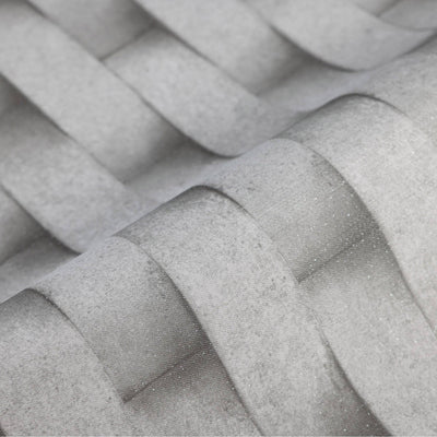 Dark Gray Embossed Cubic Geometric Wallpaper, Home Wall Decor, Aesthetic Wallpaper, Textured Wallcovering Non-Adhesive and Non-Peel - Adawall -Houston Wallpaper Store - Walcoverings, Curtains & Wall Panels