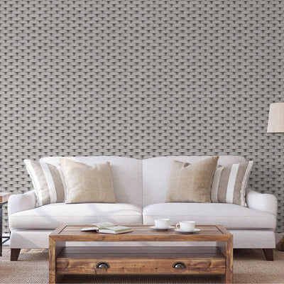 Dark Gray Embossed Cubic Geometric Wallpaper, Home Wall Decor, Aesthetic Wallpaper, Textured Wallcovering Non-Adhesive and Non-Peel - Adawall -Houston Wallpaper Store - Walcoverings, Curtains & Wall Panels