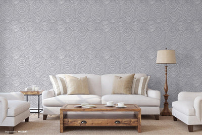 Dark Gray Striped Embossed Wallpaper, Home Wall Decor, Aesthetic Wallpaper, Textured Wallcovering Non-Adhesive- 41.7”W X 393”H - Adawall -Houston Wallpaper Store - Walcoverings, Curtains & Wall Panels