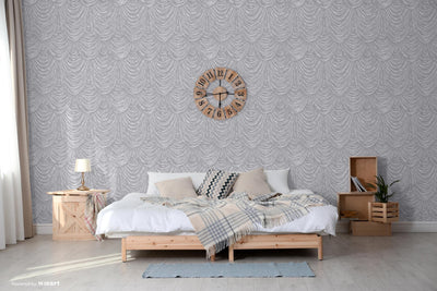 Dark Gray Striped Embossed Wallpaper, Home Wall Decor, Aesthetic Wallpaper, Textured Wallcovering Non-Adhesive- 41.7”W X 393”H - Adawall -Houston Wallpaper Store - Walcoverings, Curtains & Wall Panels