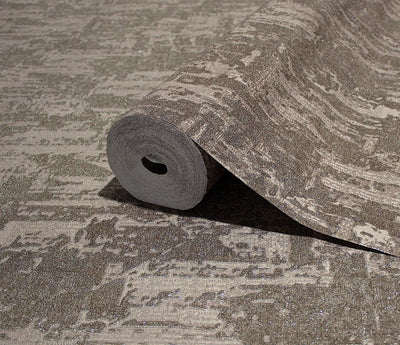 Dark Neutral Distressed Solid Color Wallpaper, 3D Embossed Shiny Wallcovering, Weathered Effect - Adawall -Houston Wallpaper Store - Walcoverings, Curtains & Wall Panels