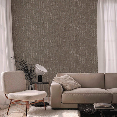 Dark Neutral Distressed Solid Color Wallpaper, 3D Embossed Shiny Wallcovering, Weathered Effect - Adawall -Houston Wallpaper Store - Walcoverings, Curtains & Wall Panels
