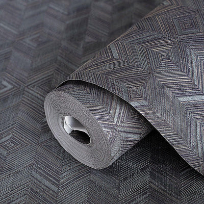 Dark Neutral Geometric Modern Textured Wallpaper, Contemporary Minimalist Wallcovering, Wall Accent - Adawall -Houston Wallpaper Store - Walcoverings, Curtains & Wall Panels
