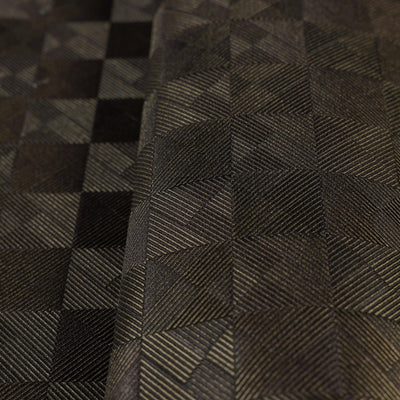 Dark Tan Solid Color Square Pattern Wallpaper, 3D Embossed Glossy Sleek Checkered Geometric Wall Paper - Adawall -Houston Wallpaper Store - Walcoverings, Curtains & Wall Panels