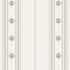 Decorative Striped Embossed Wallpaper, White, Silver 3D Boho Art Deco Ornate Home Wall Decor, Washable - Adawall -Houston Wallpaper Store - Walcoverings, Curtains & Wall Panels