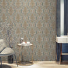 Deep Embossed Sparkling Damask Wallpaper, Stylish Brown Blue Glittering Luxury Fabric Feel Vivid Colors, Home Commercial Use, Easy Clean, Water Resistant - Adawall -Houston Wallpaper Store - Walcoverings, Curtains & Wall Panels