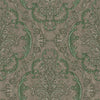 Deep Embossed Sparkling Damask Wallpaper, Stylish Brown Green Glittering Luxury Fabric Feel Vivid Colors, Home Commercial Use, Easy Clean, Water Resistant - Adawall -Houston Wallpaper Store - Walcoverings, Curtains & Wall Panels