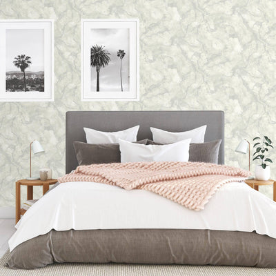 Distressed Marble Wallpaper, Rich Textured Wallcovering, Large 114 sq ft Roll, Washable, Home Wall Decor, White Silver, Abstract Wallpaper - Adawall -Houston Wallpaper Store - Walcoverings, Curtains & Wall Panels