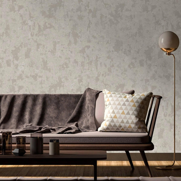 Distressed Worn Wallpaper, Tan 3D Embossed Textured Weathered Solid Color Wallcovering, Abstract Contemporary Home Commercial Interior Wall Design - Adawall -Houston Wallpaper Store - Walcoverings, Curtains & Wall Panels