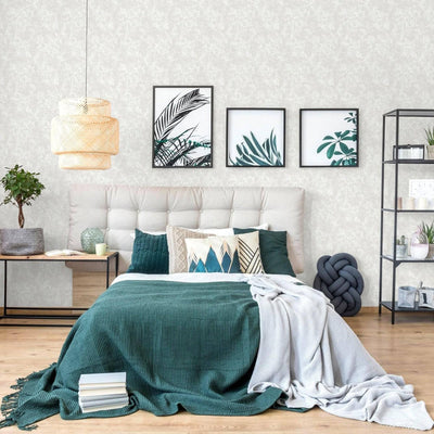 Elegant 3D Embossed Wallpaper, White Plain Color Distressed Pattern Modern Abstract Wallcovering, Sturdy Large 114 sq ft Roll - Adawall -Houston Wallpaper Store - Walcoverings, Curtains & Wall Panels