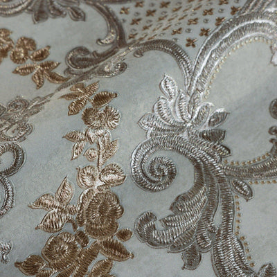 Elegant Damask Deep Embossed Wallpaper, 3D Textured Wallcovering, Traditional, Extra Large 114 sq ft Roll, Fabric Feel, Durable, Washable - Adawall -Houston Wallpaper Store - Walcoverings, Curtains & Wall Panels
