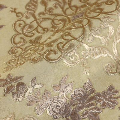 Elegant Damask Deep Embossed Wallpaper,3D Textured Wallcovering, Traditional, Extra Large 114 sq ft Roll, Fabric Feel, Durable, Light Green - Adawall -Houston Wallpaper Store - Walcoverings, Curtains & Wall Panels