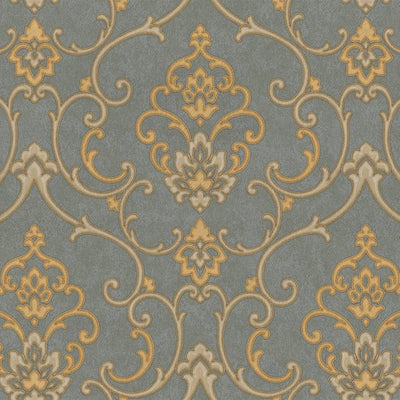 Elegant Damask Embossed Wallpaper, 3D Textured Wallcovering, Traditional, Neutral Gold, Extra Large 114 sq ft Roll, Luxury, Washable, Decor - Adawall -Houston Wallpaper Store - Walcoverings, Curtains & Wall Panels