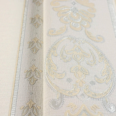 Elegant Deep Embossed Striped Wallpaper, Shiny Damask 3D Textured Wallcovering, Traditional, Large 114 sq ft Roll, Accent Wall, Washable - Adawall -Houston Wallpaper Store - Walcoverings, Curtains & Wall Panels