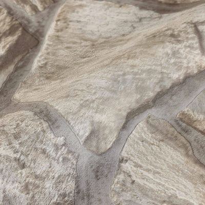 Elegant Realistic Stone Effect Wallpaper, Beige Deep Embossed Wall Decor Accent, Aesthetic Textured Wallcovering, - Adawall -Houston Wallpaper Store - Walcoverings, Curtains & Wall Panels