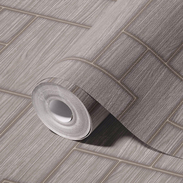 Elegant Wood Pattern 3D Embossed Wallpaper, Gray Color Farmhouse Lodge Realistic Wood Plank Textured Wall Covering - Adawall -Houston Wallpaper Store - Walcoverings, Curtains & Wall Panels