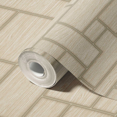 Elegant Wood Pattern 3D Embossed Wallpaper, Light Beige Farmhouse Lodge Realistic Wood Plank Textured Wall Covering (Copy) - Adawall -Houston Wallpaper Store - Walcoverings, Curtains & Wall Panels