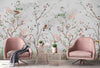 Extra Large Chinoiserie Floral Wallpaper, Birds Blossom Wall Mural, Custom Size, Luxury, Modern Wall Paper, Non-Pasted, Washable, Removable - Walloro High End Wallcoverings & More