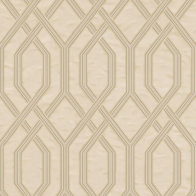 Geometric Wallpaper, 3D Embossed Modern Flocked Wallcovering, Beige, Silver Fabric Touch Contemporary Washable, Extra Large 177 sq ft Roll - Adawall -Houston Wallpaper Store - Walcoverings, Curtains & Wall Panels