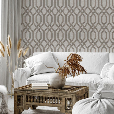 Geometric Wallpaper, 3D Embossed Modern Flocked Wallcovering, Gray Fabric Touch Contemporary Washable, Extra Large 177 sq ft Roll - Adawall -Houston Wallpaper Store - Walcoverings, Curtains & Wall Panels