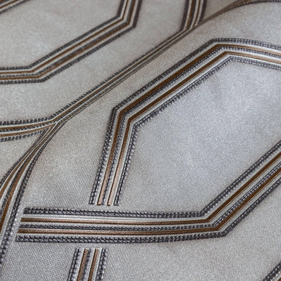 Geometric Wallpaper, 3D Embossed Modern Flocked Wallcovering, Gray Fabric Touch Contemporary Washable, Extra Large 177 sq ft Roll - Adawall -Houston Wallpaper Store - Walcoverings, Curtains & Wall Panels