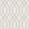 Geometric Wallpaper, 3D Embossed Modern Flocked Wallcovering, White, Silver Fabric Touch Contemporary Washable, Extra Large 177 sq ft Roll - Adawall -Houston Wallpaper Store - Walcoverings, Curtains & Wall Panels