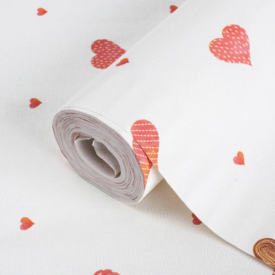 Girls Room Hearts Wallpaper, Textured Wallpaper, Girls Bedroom Wall Paper, Nursery Wallcovering, 114 sq ft, Light Yellow, Washable, Durable - Adawall -Houston Wallpaper Store - Walcoverings, Curtains & Wall Panels
