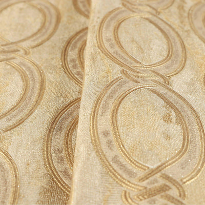 Gold Geometric Chain Pattern Wallpaper, Deep Embossed Stylish Sparkling Luxury Design - Adawall -Houston Wallpaper Store - Walcoverings, Curtains & Wall Panels