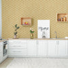 Gold Geometric Chain Pattern Wallpaper, Deep Embossed Stylish Sparkling Luxury Design - Walloro High End Wallcoverings & More