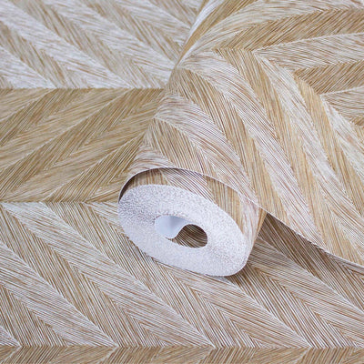 Gold Shiny Chevron Wallpaper, Deep Embossed Luxury Shimmering Geometric Pattern Wall Paper, Large Non-Pasted 114 sq ft Roll - Adawall -Houston Wallpaper Store - Walcoverings, Curtains & Wall Panels