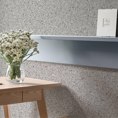 Granite Design 3D Embossed Wallpaper, Light Gray Realistic Sandstone Texture Wallcovering, Home and Commercial Use - Adawall -Houston Wallpaper Store - Walcoverings, Curtains & Wall Panels