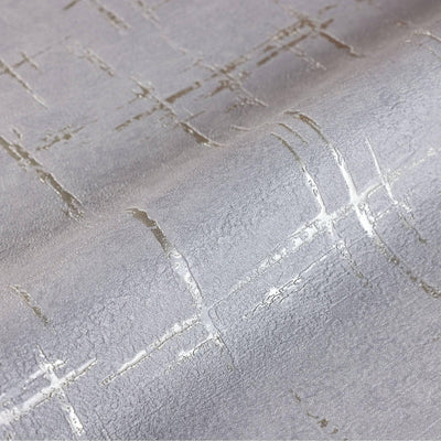 Gray Abstract Metallic Lines Wallpaper, 3D Deep Embosed Silver Gold Rustic Geometric Interior Decor - Adawall -Houston Wallpaper Store - Walcoverings, Curtains & Wall Panels
