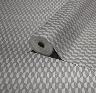 Gray Elegant Hexagon Embossed Wallpaper, Small Honeycomb Grid Pattern Textured wallcovering - Adawall -Houston Wallpaper Store - Walcoverings, Curtains & Wall Panels