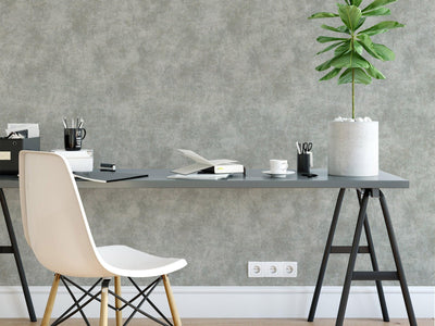 Gray Industrial Metallic Rustic Wallpaper, 3D Embossed Modern Worn-Out Style Distressed Weathered - Adawall -Houston Wallpaper Store - Walcoverings, Curtains & Wall Panels