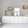 Gray Large Modern Chevron 3D Embossed Wallpaper, Modern Rich Textured Wallcovering - Walloro High End Wallcoverings & More