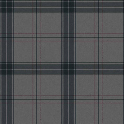 Gray Large Plaid Textured Wallpaper, Tartan Fabric Pattern Classical Modern Non-Pasted Wallcovering - Adawall -Houston Wallpaper Store - Walcoverings, Curtains & Wall Panels
