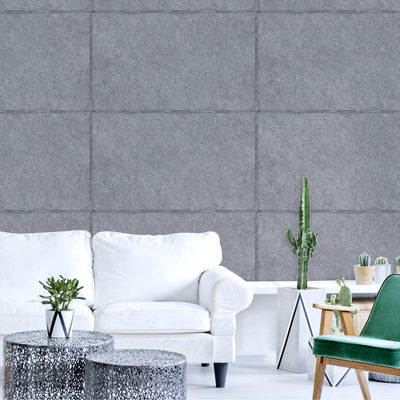 Gray Large Stone Textured Realistic Wallpaper, Non-Adhesive Non-Woven Wallcovering - Adawall -Houston Wallpaper Store - Walcoverings, Curtains & Wall Panels