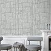 Gray Modern Lines Geometric Wallpaper, Contemporary 3D Embossed Wallcovering, Abstract Bold - Walloro High End Wallcoverings & More