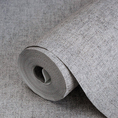 Gray Sparkling Linen Texture Textured Wallpaper, Classical Woven Fabric Decorative Wallcovering - Adawall -Houston Wallpaper Store - Walcoverings, Curtains & Wall Panels